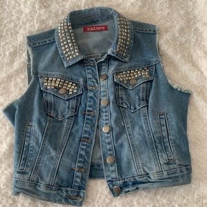 Studded Jean vest